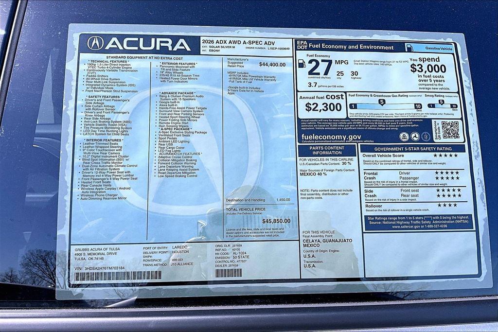 New 2026 Acura ADX A-Spec w/ Advance Package AWD/4WD image 41