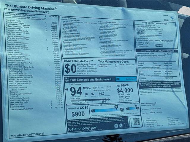 New 2026 BMW i5 M60 w/ Executive Package AWD/4WD image 20