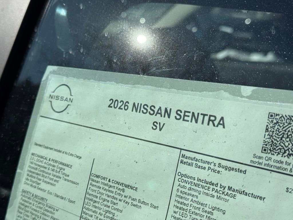 New 2026 Nissan Sentra SV w/ SV Convenience Package image 23
