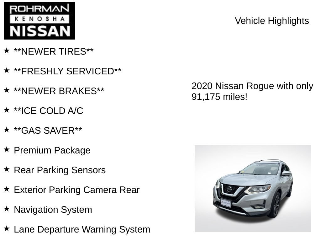 Used 2020 Nissan Rogue SL w/ Premium Package AWD/4WD image 8