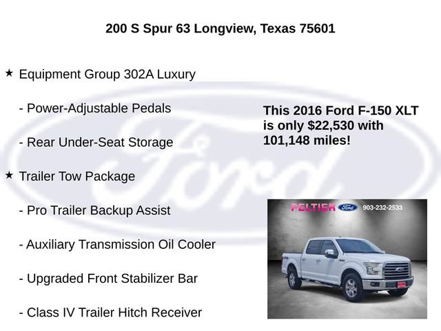 Used 2016 Ford F150 XLT w/ Equipment Group 302A Luxury AWD/4WD image 15