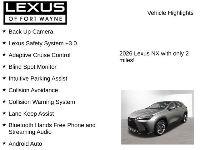 New 2026 Lexus NX 350 AWD w/ Accessory Package (2T) image 9