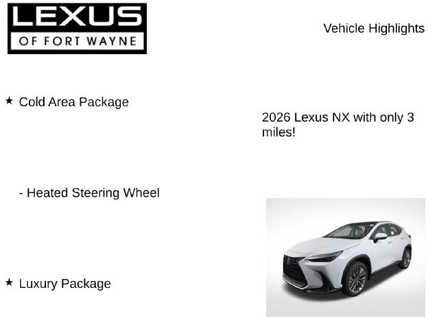 New 2026 Lexus NX 350 AWD w/ Accessory Package (2T) image 7