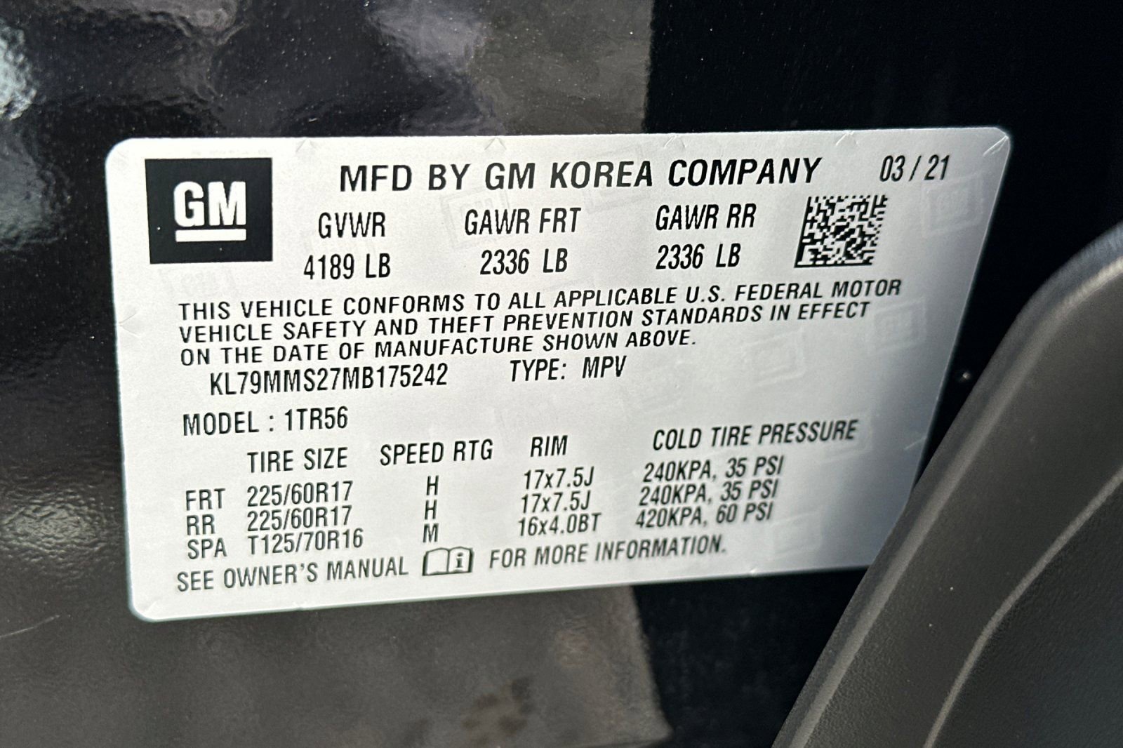 Certified 2021 Chevrolet TrailBlazer LS w/ LPO, Blackout Package image 37