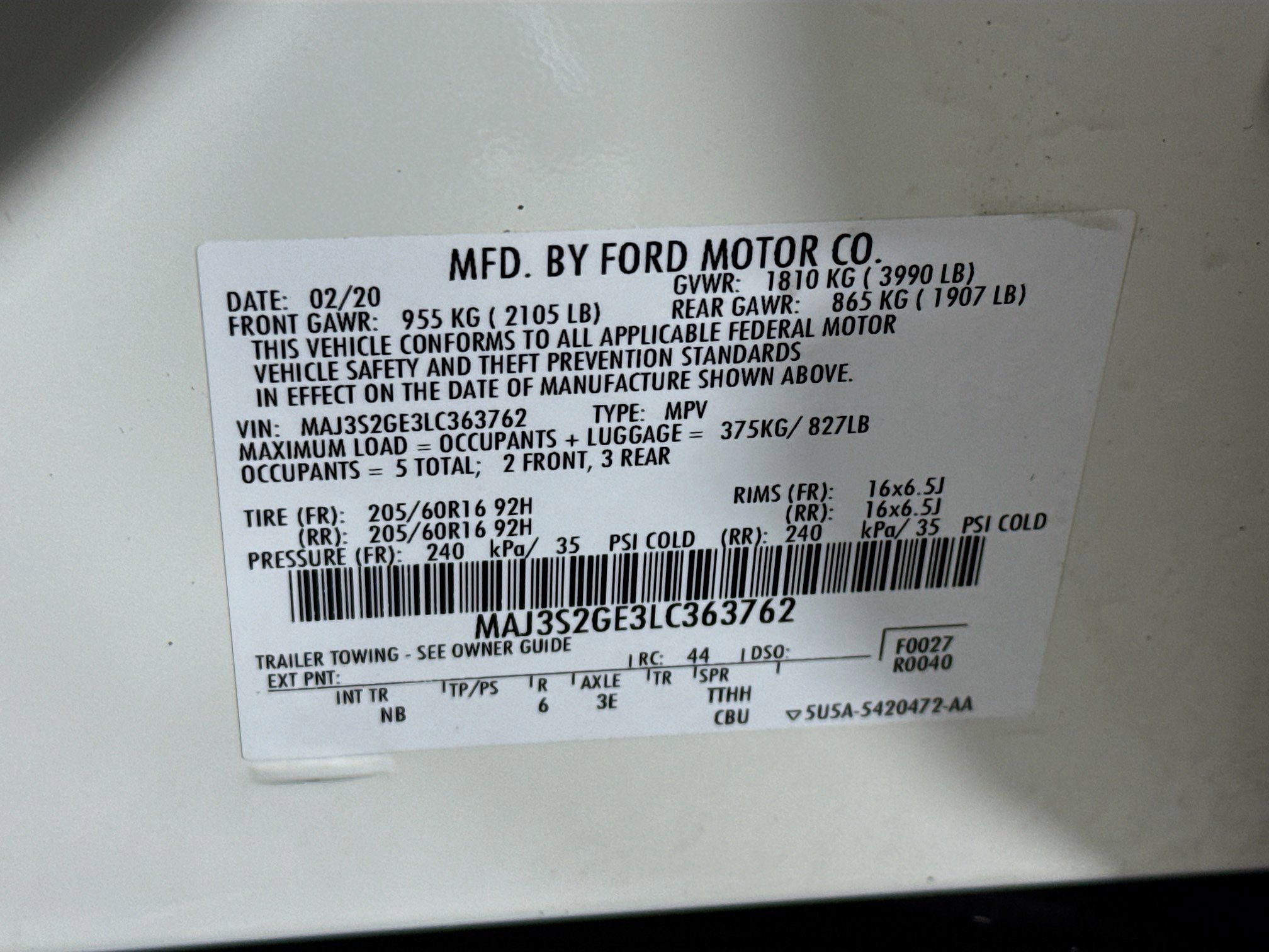 Used 2020 Ford EcoSport SE w/ SE Convenience Package image 39