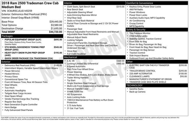 Used 2018 RAM 2500 Tradesman w/ Popular Equipment Group AWD/4WD image 2