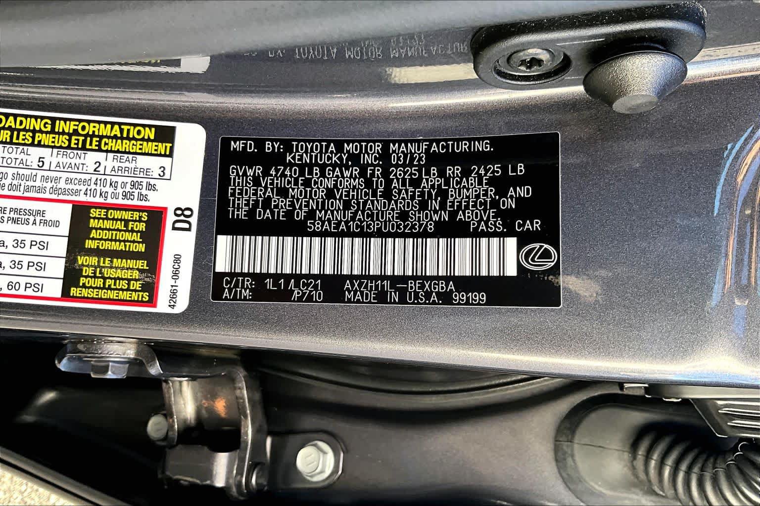 Certified 2023 Lexus ES 300h w/ Accessory Package (Z1) FWD image 35