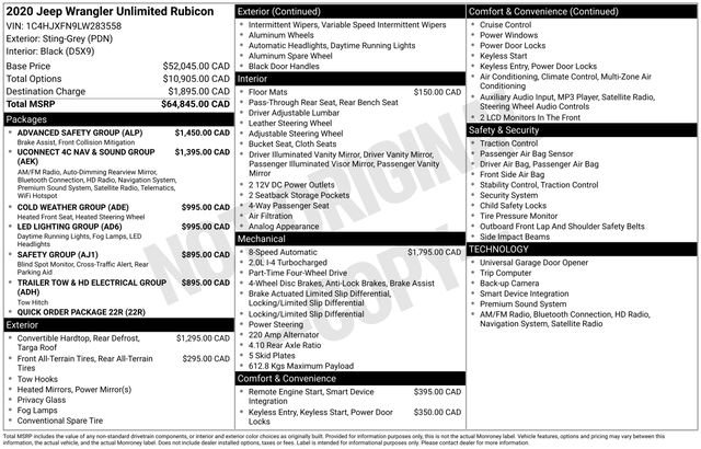 Used 2020 Jeep Wrangler Unlimited Rubicon w/ Advanced Safety Group image 31