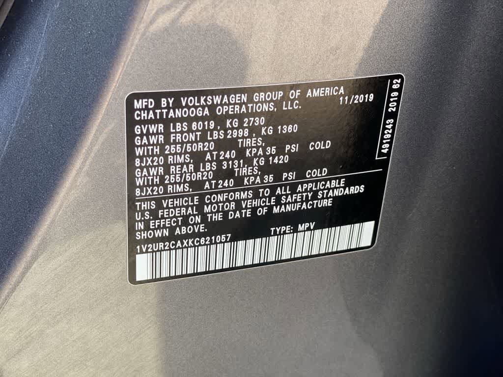Used 2019 Volkswagen Atlas SE w/ Towing Package AWD/4WD image 29