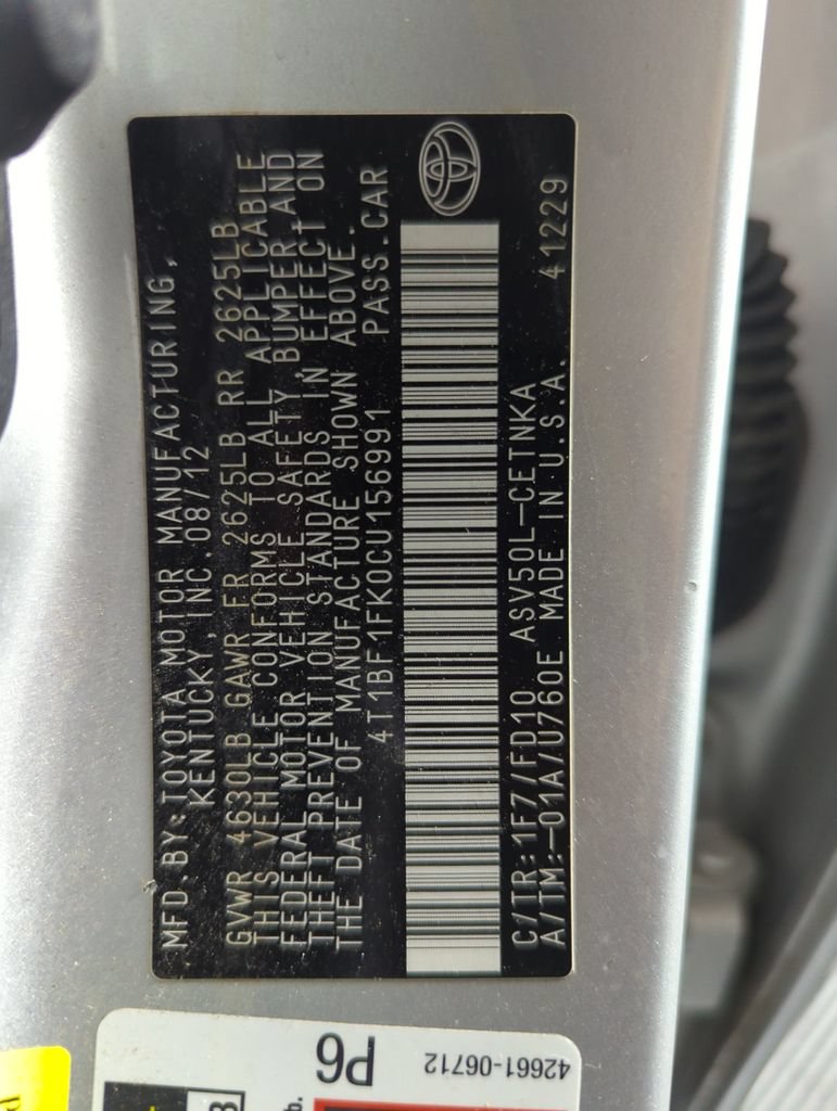 Used 2012 Toyota Camry LE FWD image 23