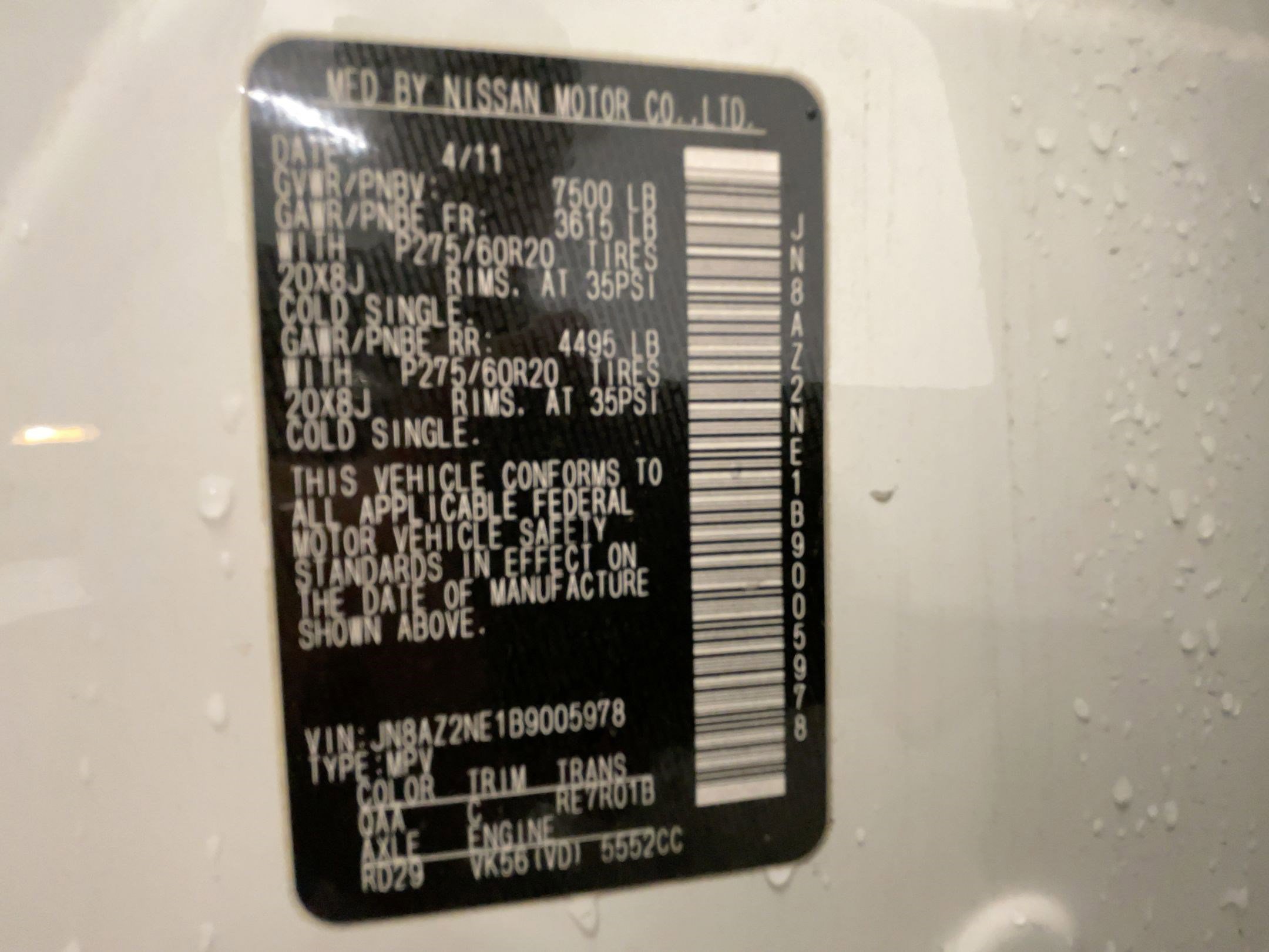 Used 2011 INFINITI QX56 4WD w/ Theater Pkg image 16