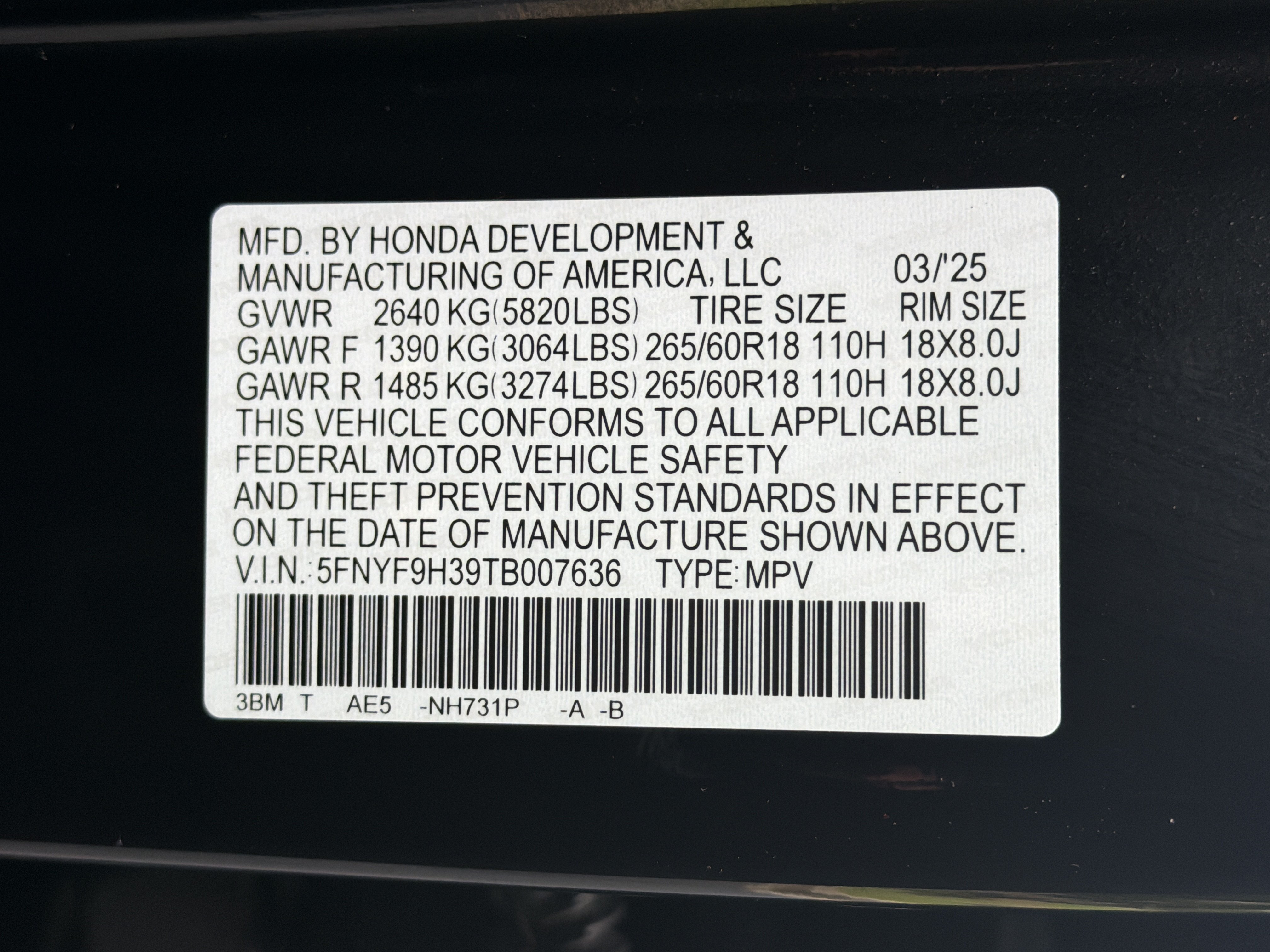 Certified 2026 Honda Passport RTL image 36