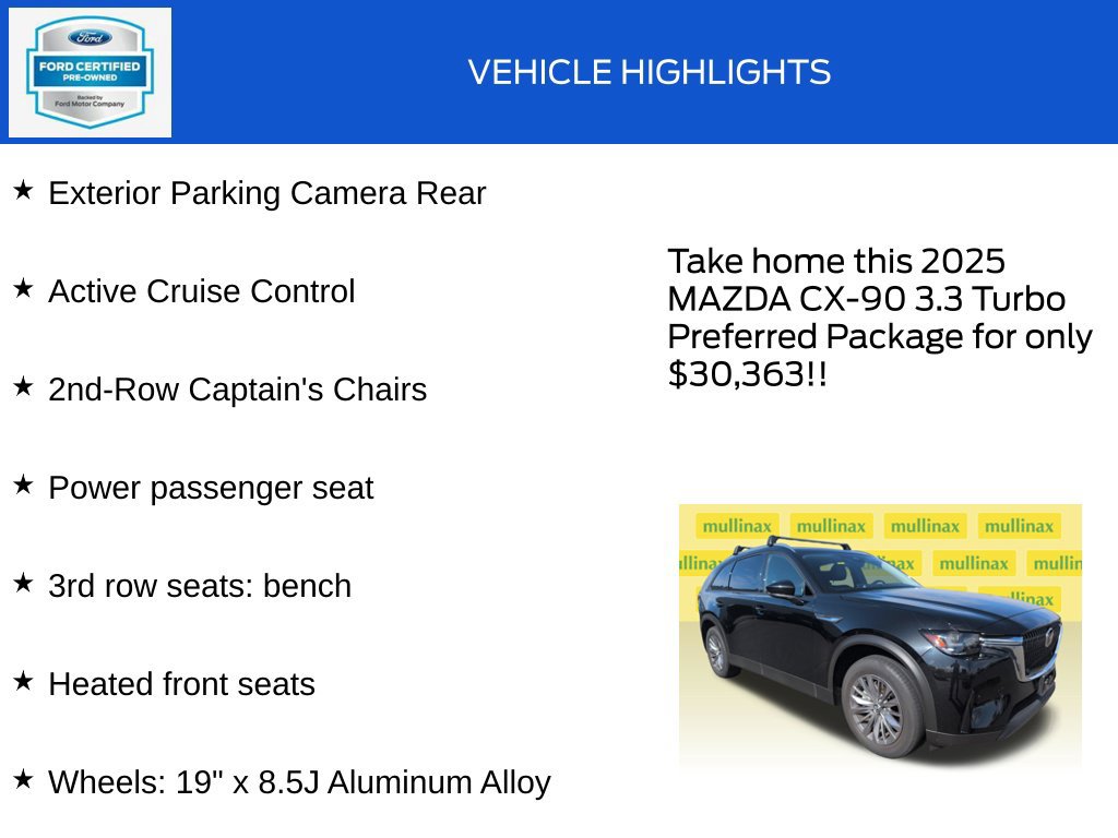 Used 2025 MAZDA CX-90 3.3 Turbo w/ Preferred Package AWD/4WD image 19