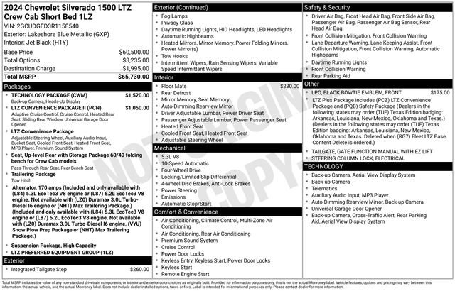 Used 2024 Chevrolet Silverado 1500 LTZ w/ Technology Package image 3