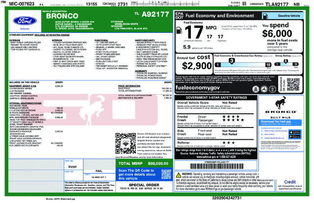 Used 2026 Ford Bronco Outer Banks w/ Sasquatch Package AWD/4WD image 41