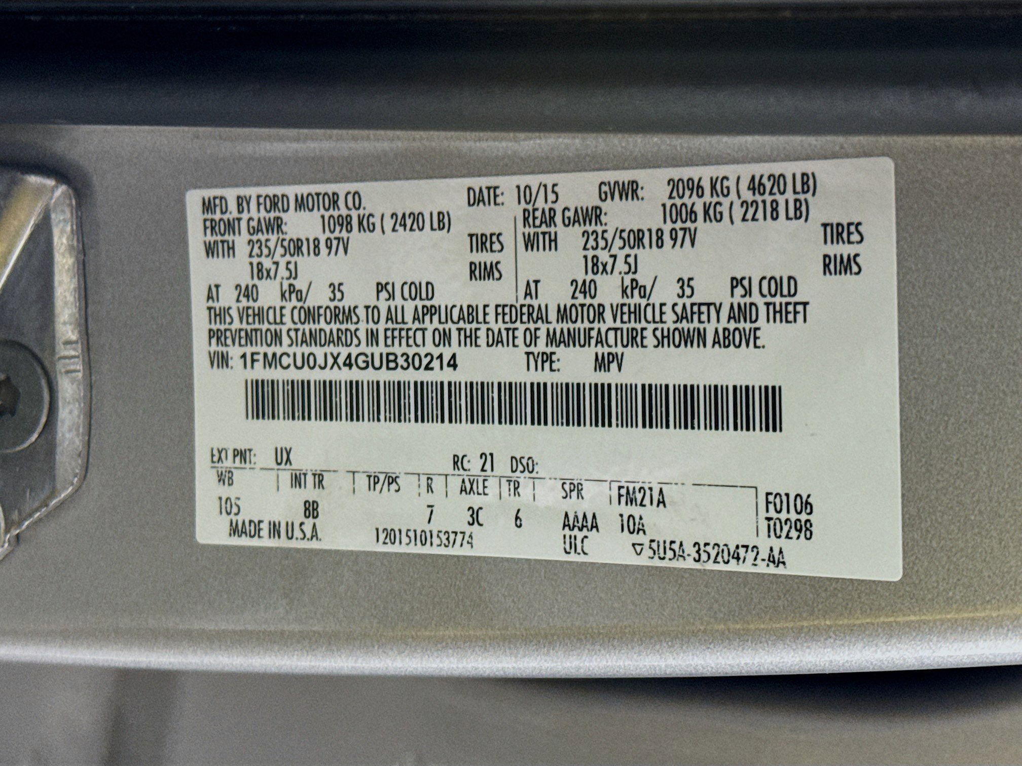 Used 2016 Ford Escape Titanium image 58