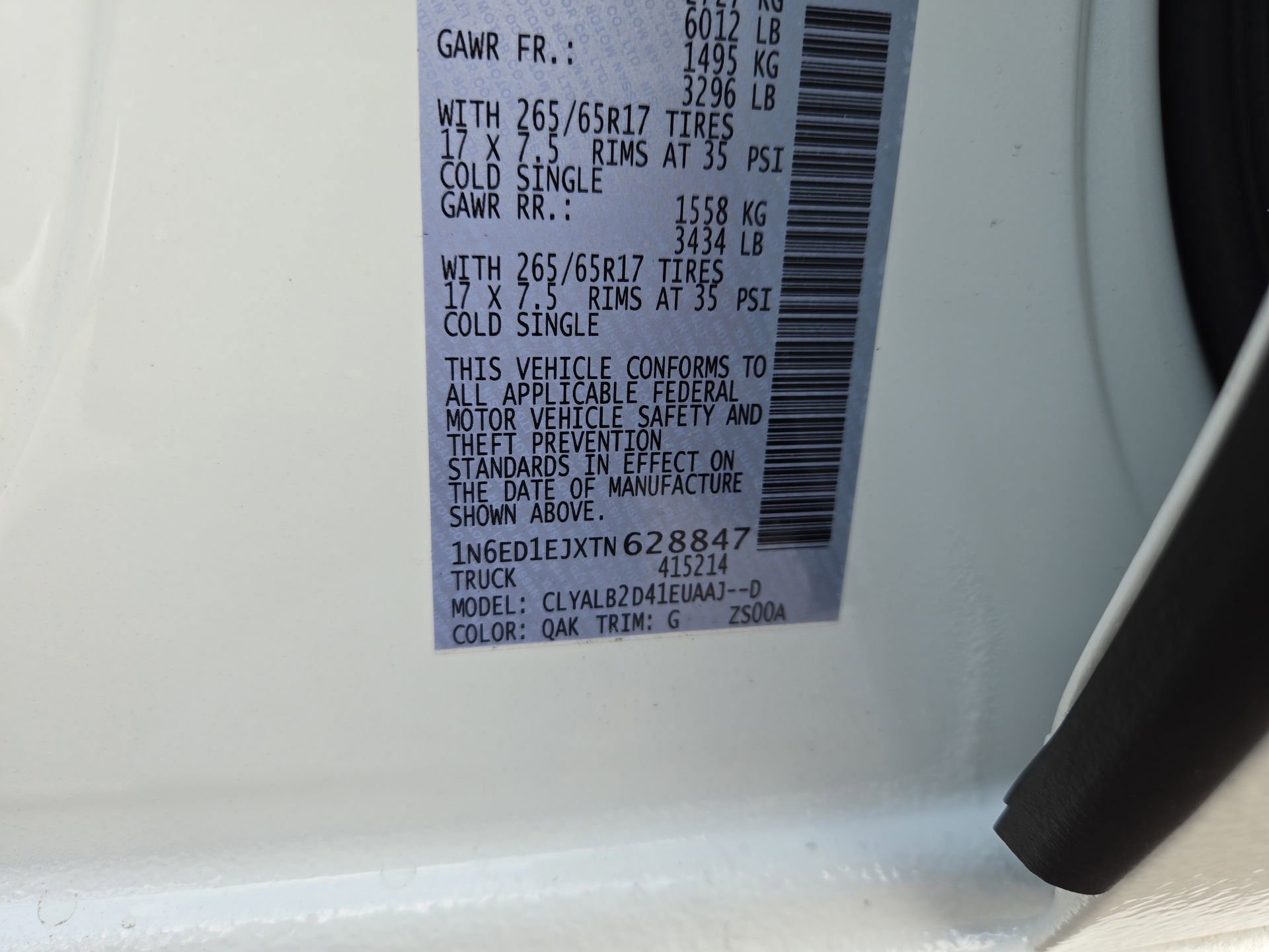 New 2026 Nissan Frontier SV w/ All-Weather Content Package RWD image 39