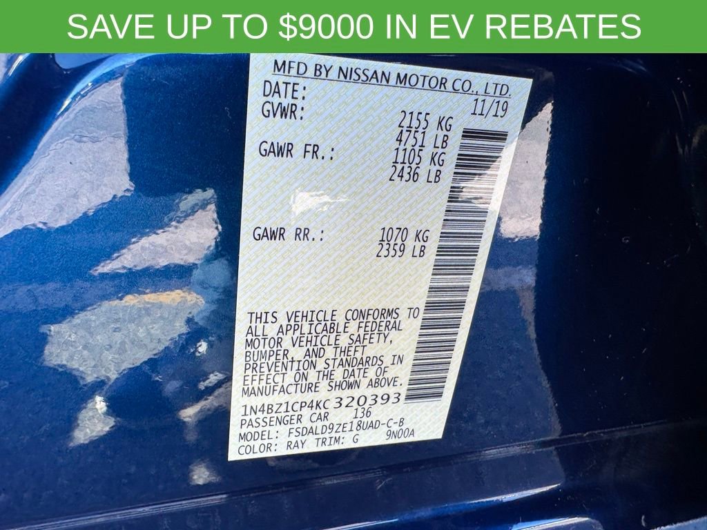 Used 2019 Nissan Leaf SV Plus w/ SV All Weather Package image 32