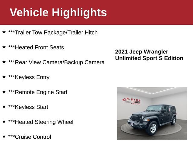 Used 2021 Jeep Wrangler Unlimited Sport image 3