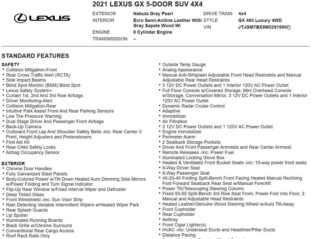 Used 2021 Lexus GX 460 Luxury w/ Off Road Package image 21