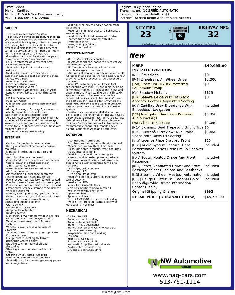 Used 2020 Cadillac CT5 Premium Luxury image 2