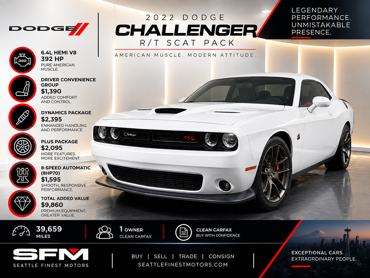 Used 2022 Dodge Challenger R/T Scat Pack w/ Dynamics Package