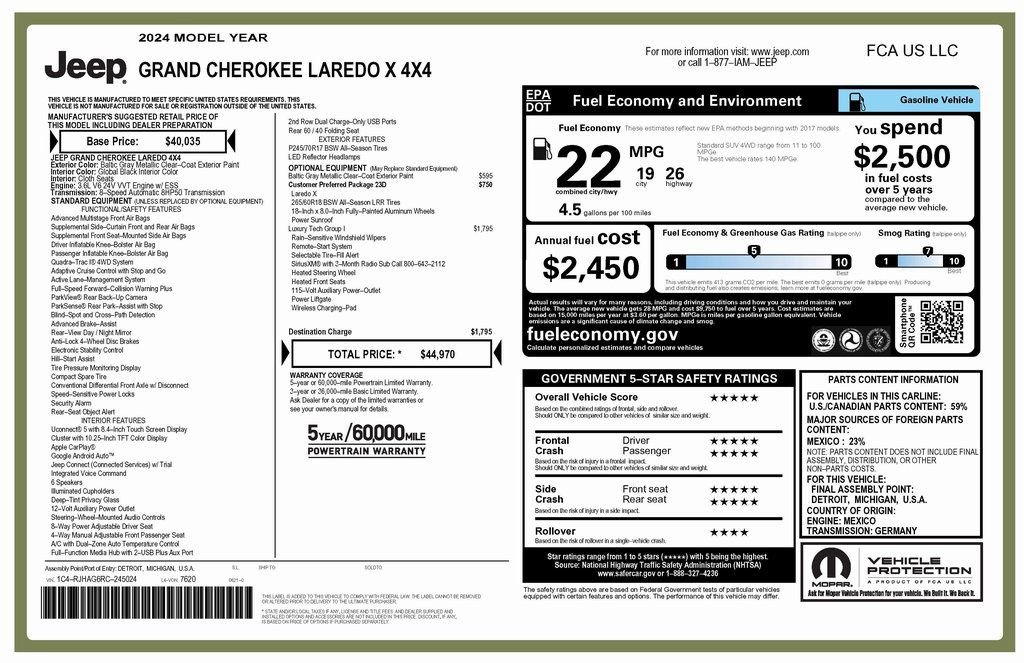 Certified 2024 Jeep Grand Cherokee Laredo X w/ Luxury Tech Group I image 4