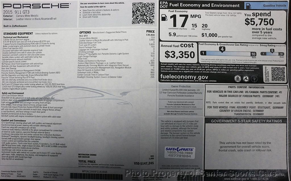 Used 2015 Porsche 911 GT3 RWD image 40