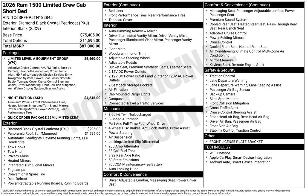 New 2026 RAM 1500 Limited image 3