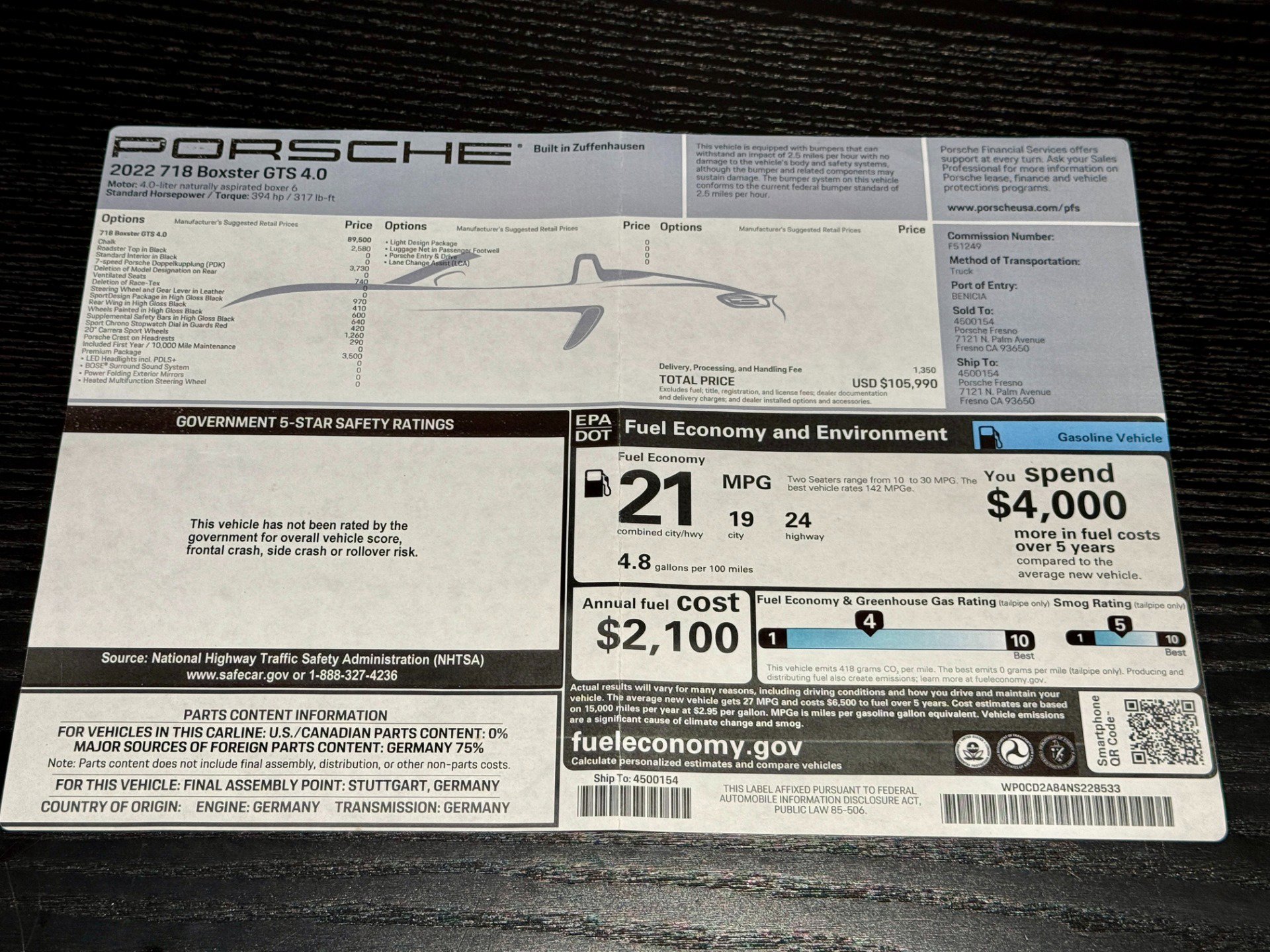 Used 2022 Porsche 718 Boxster GTS RWD image 69