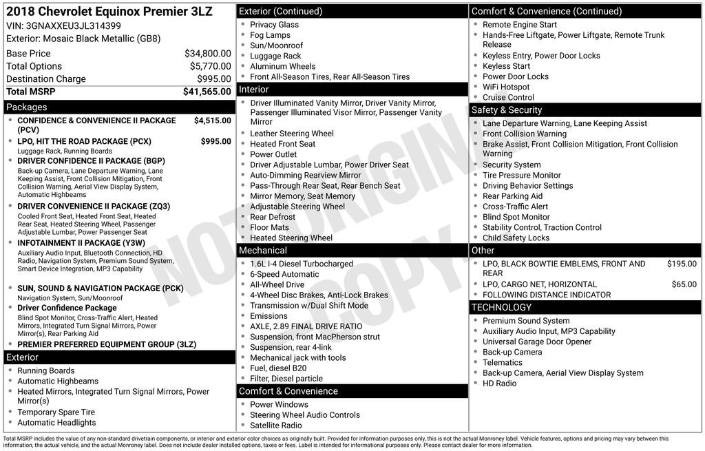 Used 2018 Chevrolet Equinox Premier AWD/4WD image 2