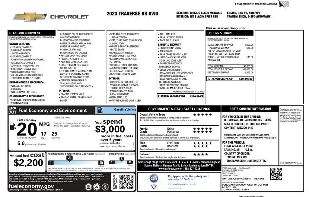 Used 2023 Chevrolet Traverse RS AWD/4WD image 6
