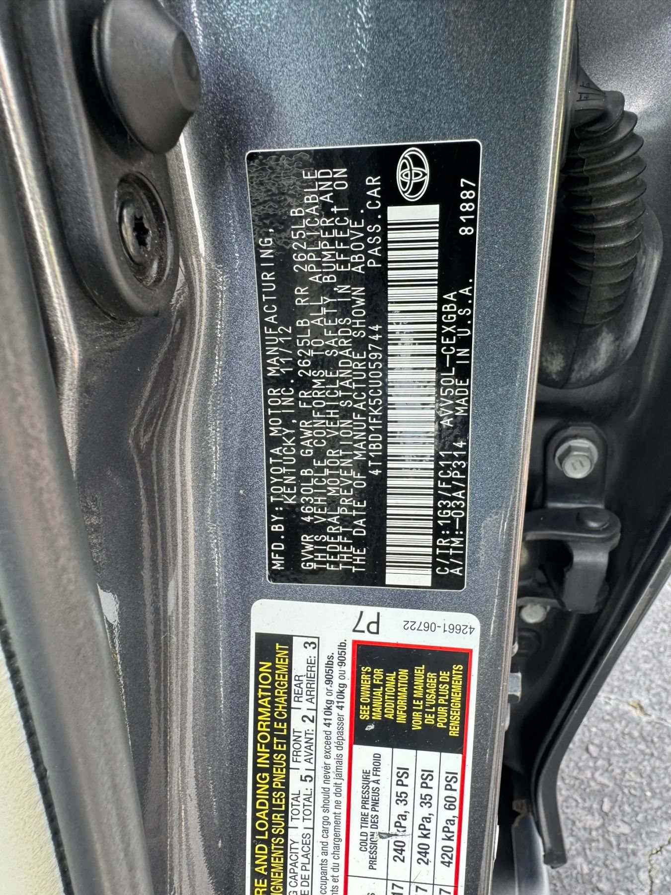 Used 2012 Toyota Camry XLE w/ Convenience Pkg FWD image 26