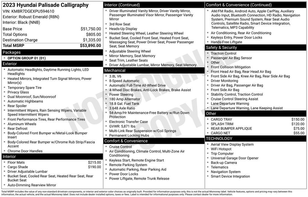 Used 2023 Hyundai Palisade Calligraphy image 26