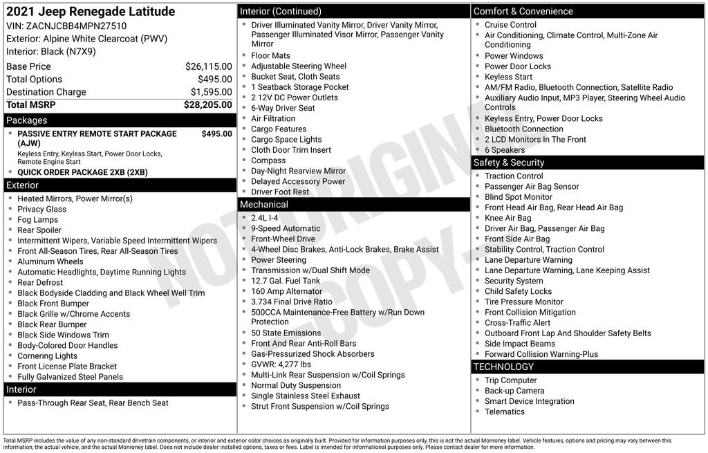Used 2021 Jeep Renegade Latitude FWD image 5