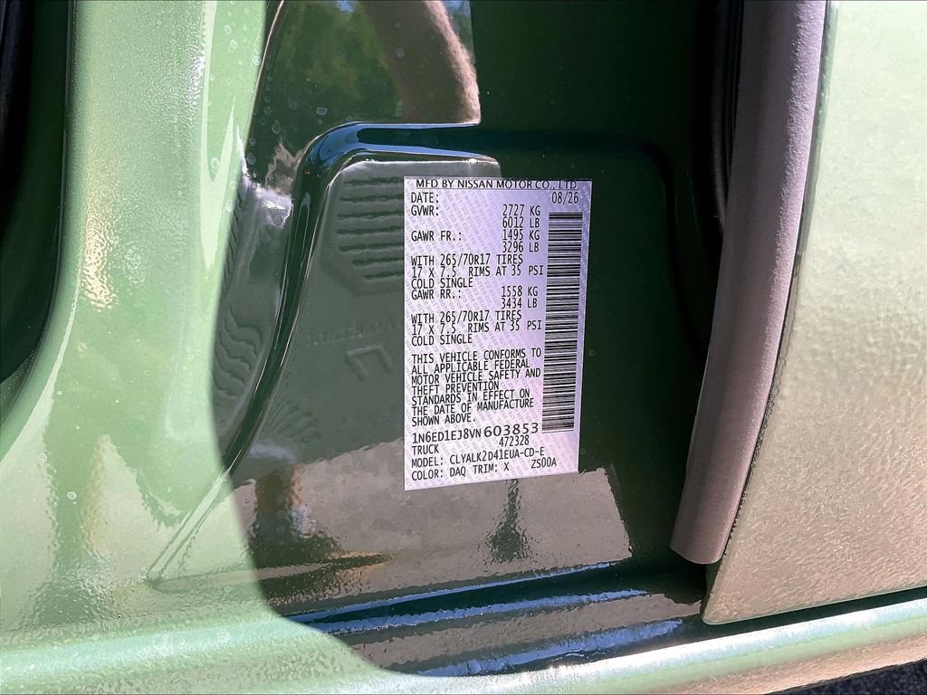 New 2027 Nissan Frontier PRO-4X w/ Pro Convenience Package RWD image 8