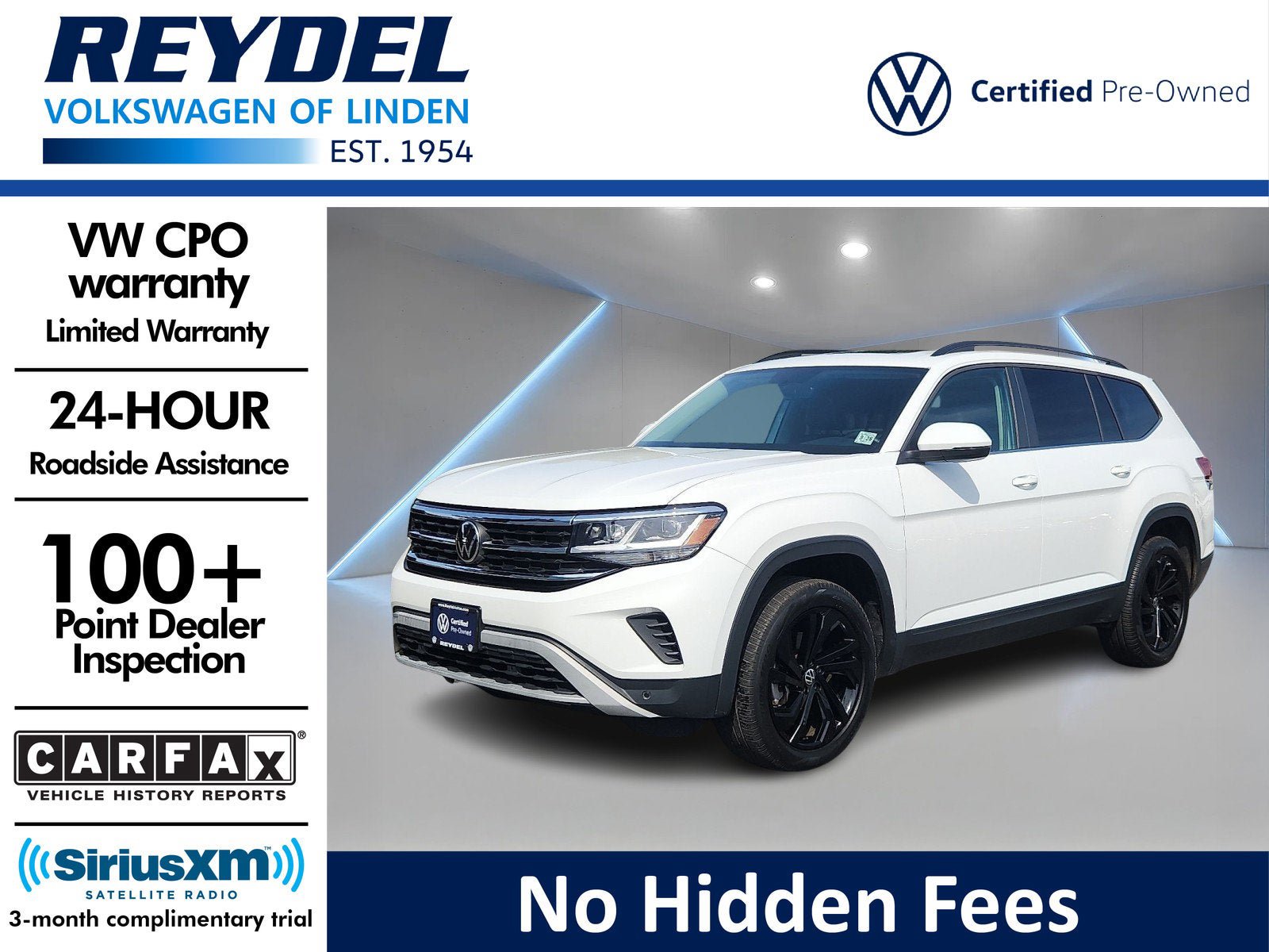Certified 2023 Volkswagen Atlas SE w/ Panoramic Sunroof Package AWD/4WD image 1