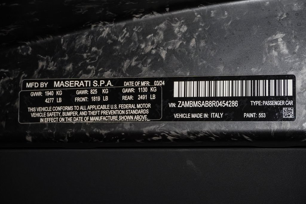 Certified 2024 Maserati MC20 Cielo RWD image 41