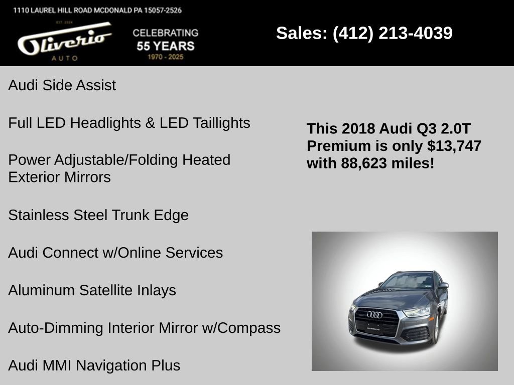 Used 2018 Audi Q3 2.0T Premium image 21