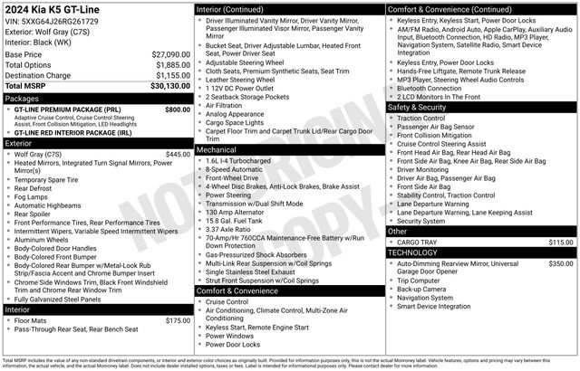 Used 2024 Kia K5 GT-Line w/ GT-Line Premium Package image 15