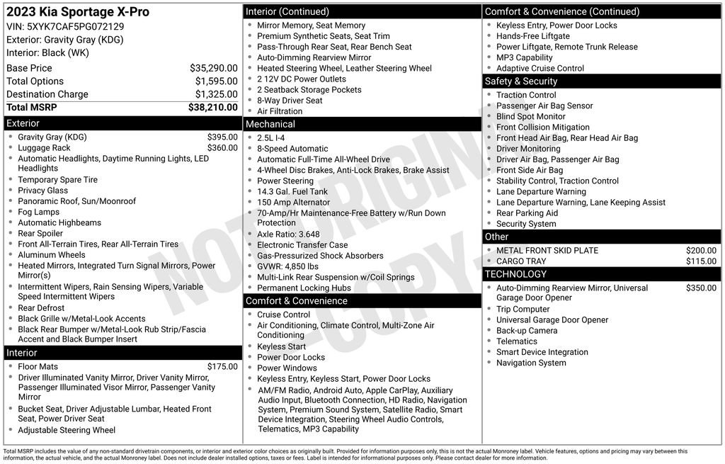 Certified 2023 Kia Sportage X-Pro AWD/4WD image 10
