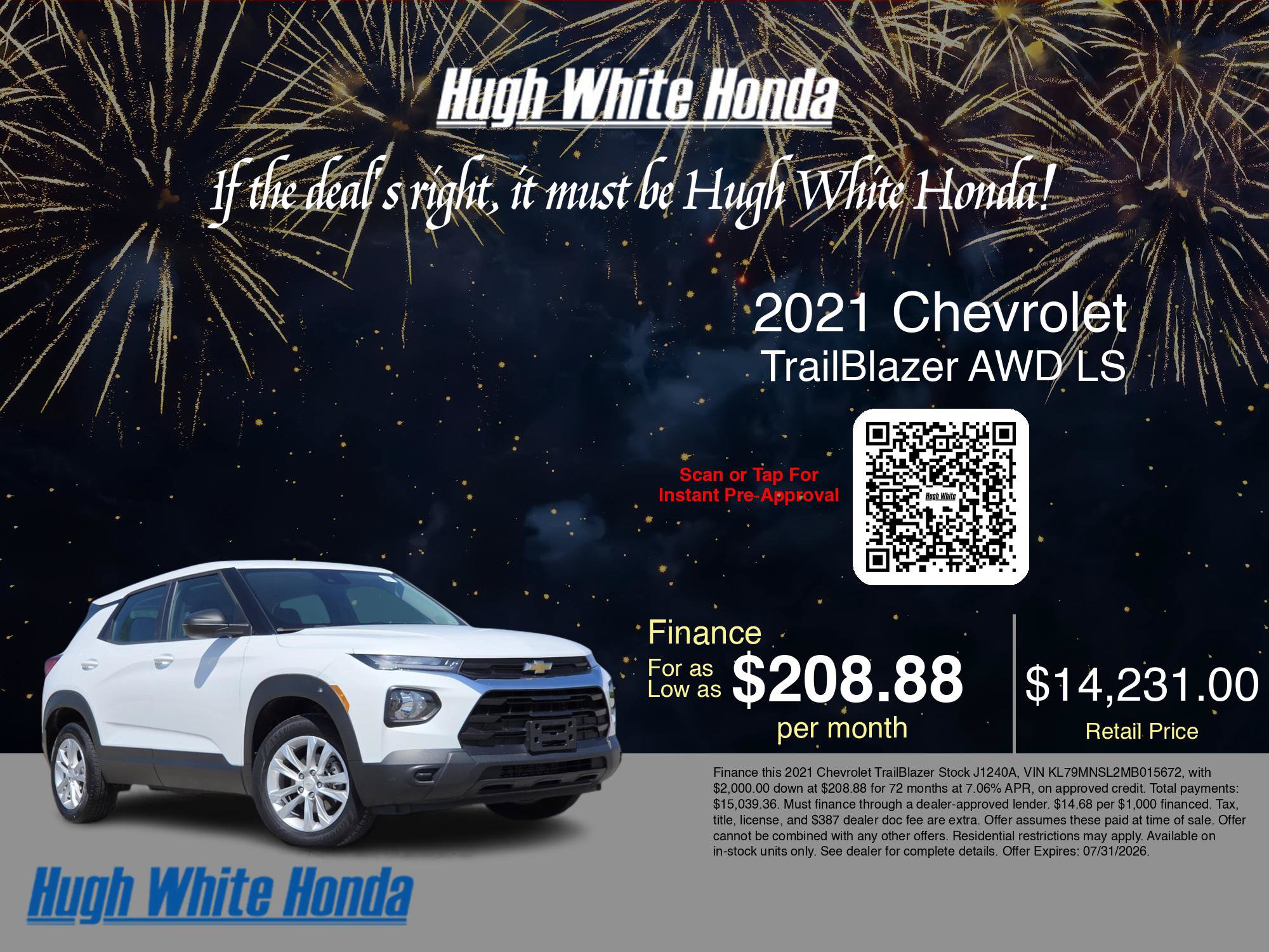 Used 2021 Chevrolet TrailBlazer LS AWD/4WD image 3