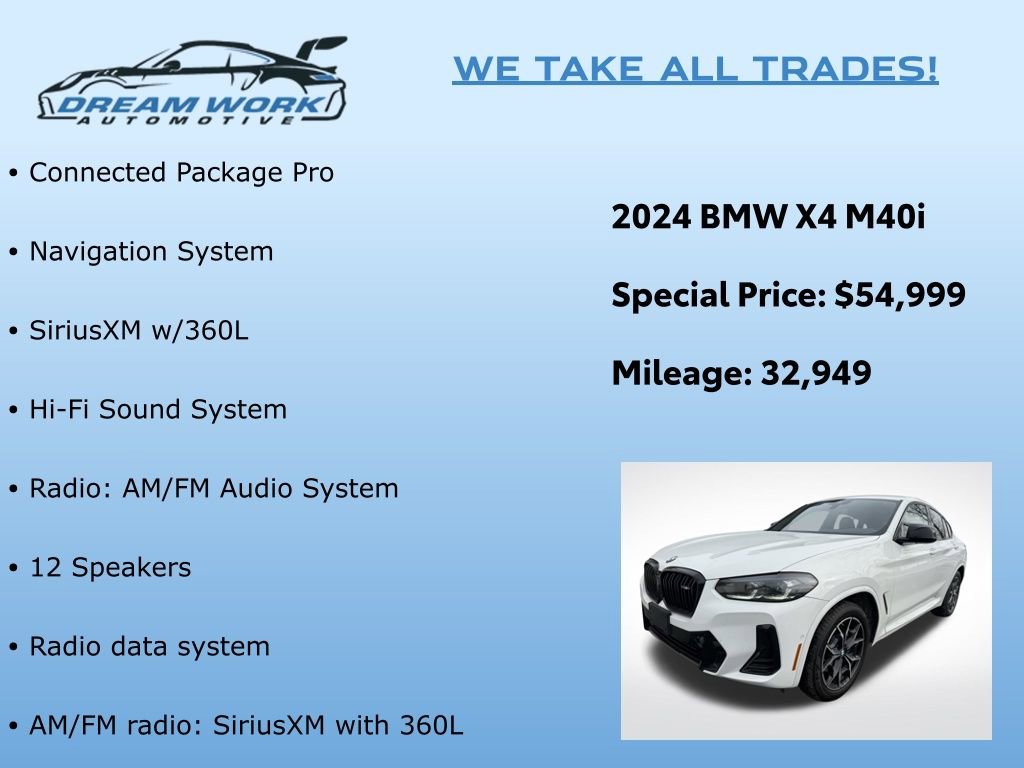 Used 2024 BMW X4 M40i w/ Premium Package image 2