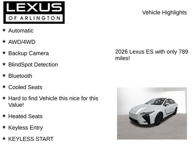 Used 2026 Lexus ES 500e AWD/4WD image 7