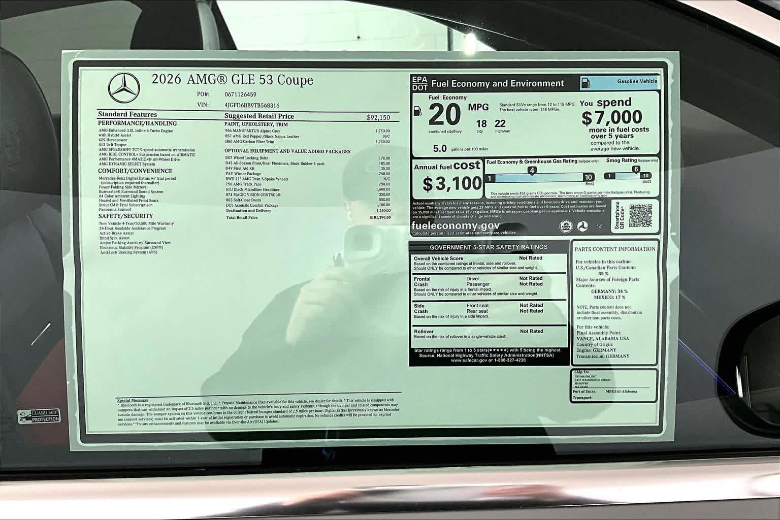 Certified 2026 Mercedes-Benz GLE 53 AMG 4MATIC Coupe image 17