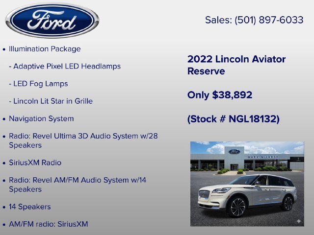 Certified 2022 Lincoln Aviator Reserve w/ Equipment Group 201A AWD/4WD image 26