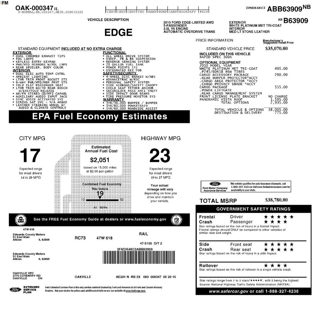 Used 2010 Ford Edge Limited image 31