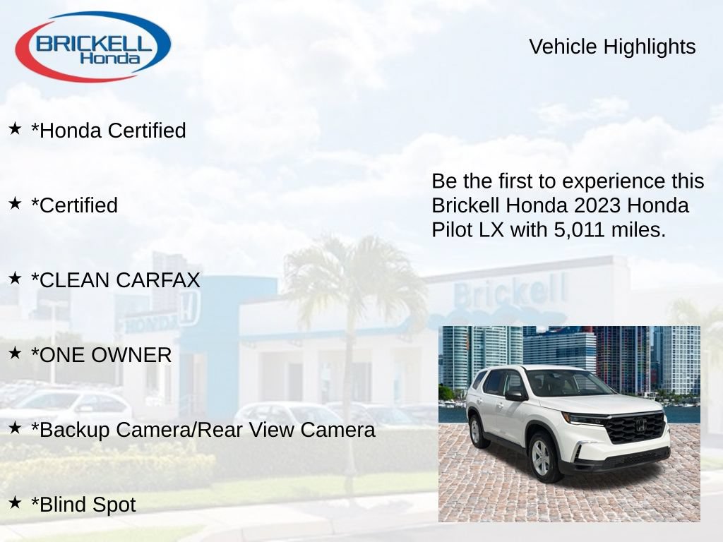 Certified 2023 Honda Pilot LX image 9