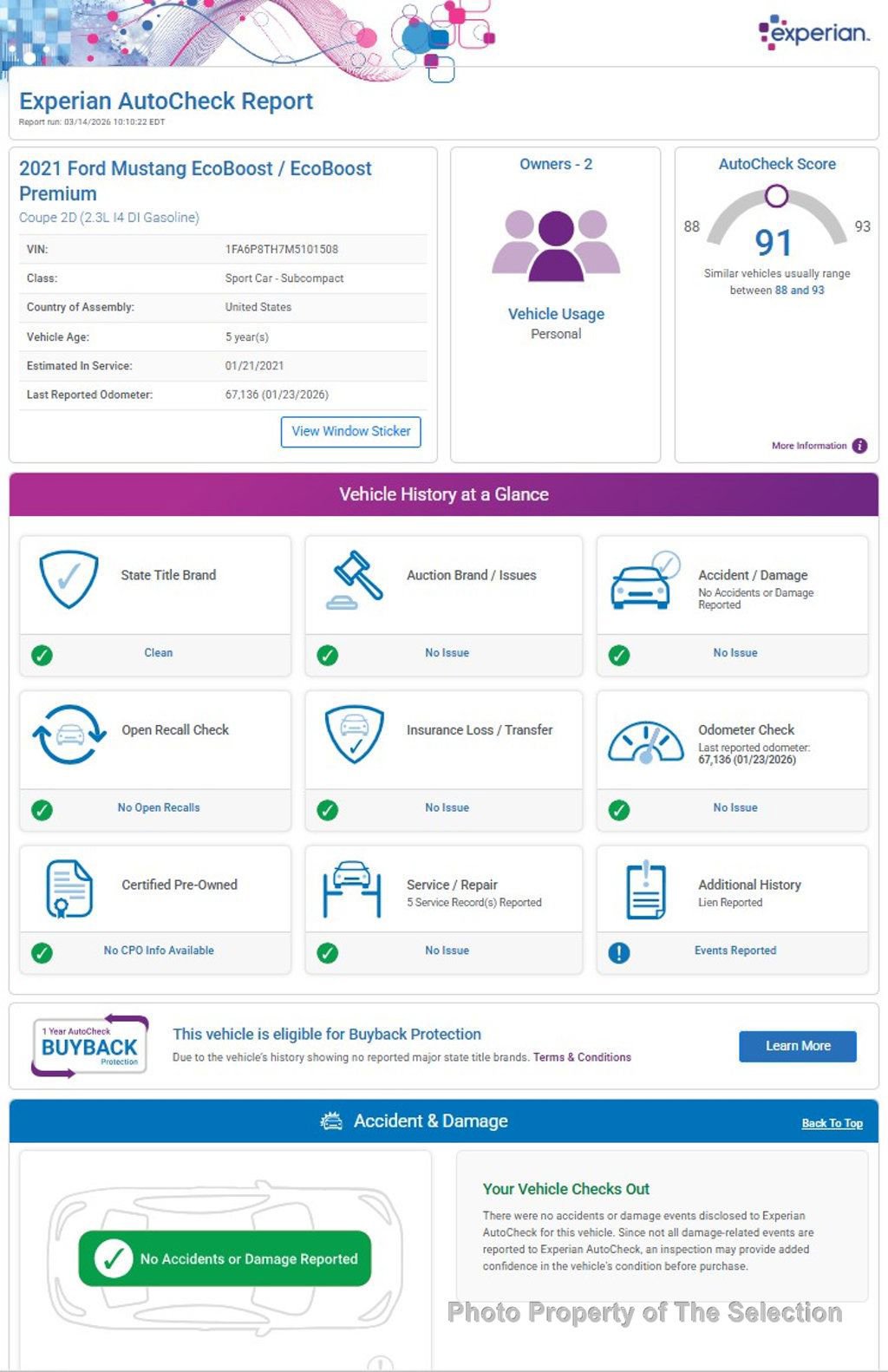 Used 2021 Ford Mustang Premium w/ Equipment Group 201A image 13