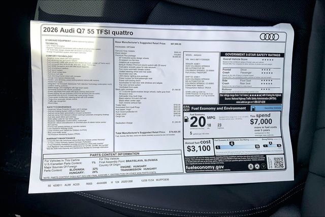 New 2026 Audi Q7 3.0T Premium Plus image 12